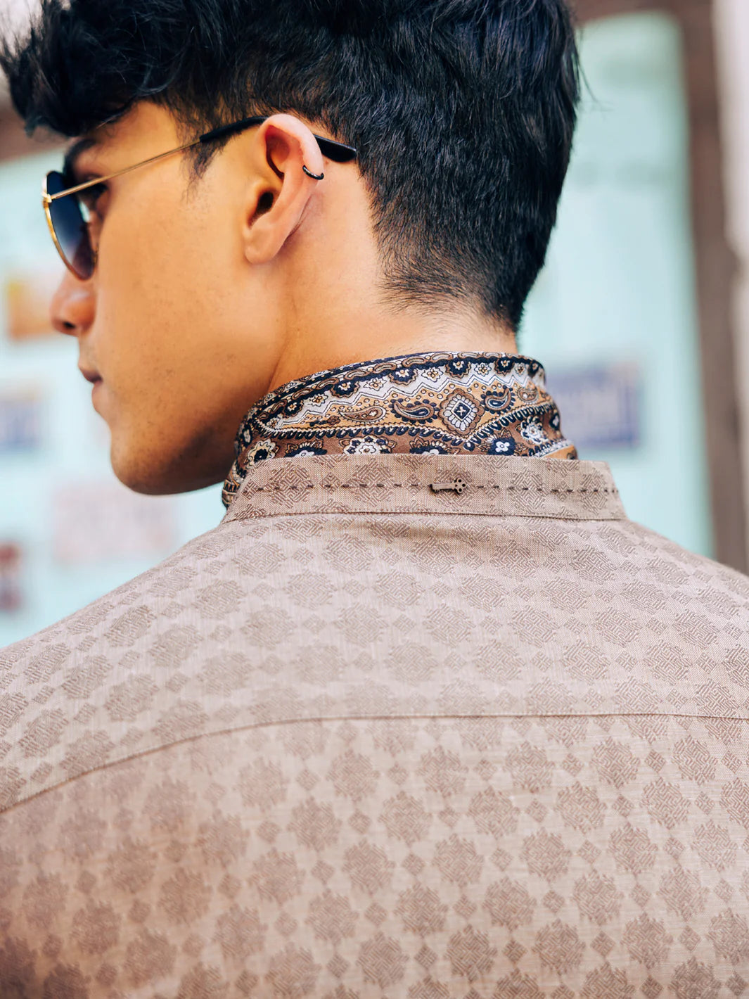 Light Brown Cotton Kurta