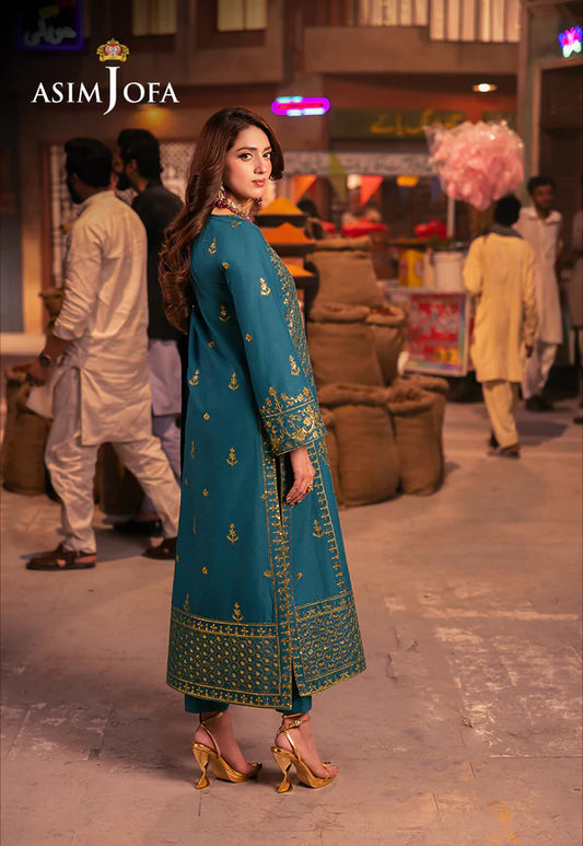 Mahira - Embroidered  Twisted Silk - 3 Pcs