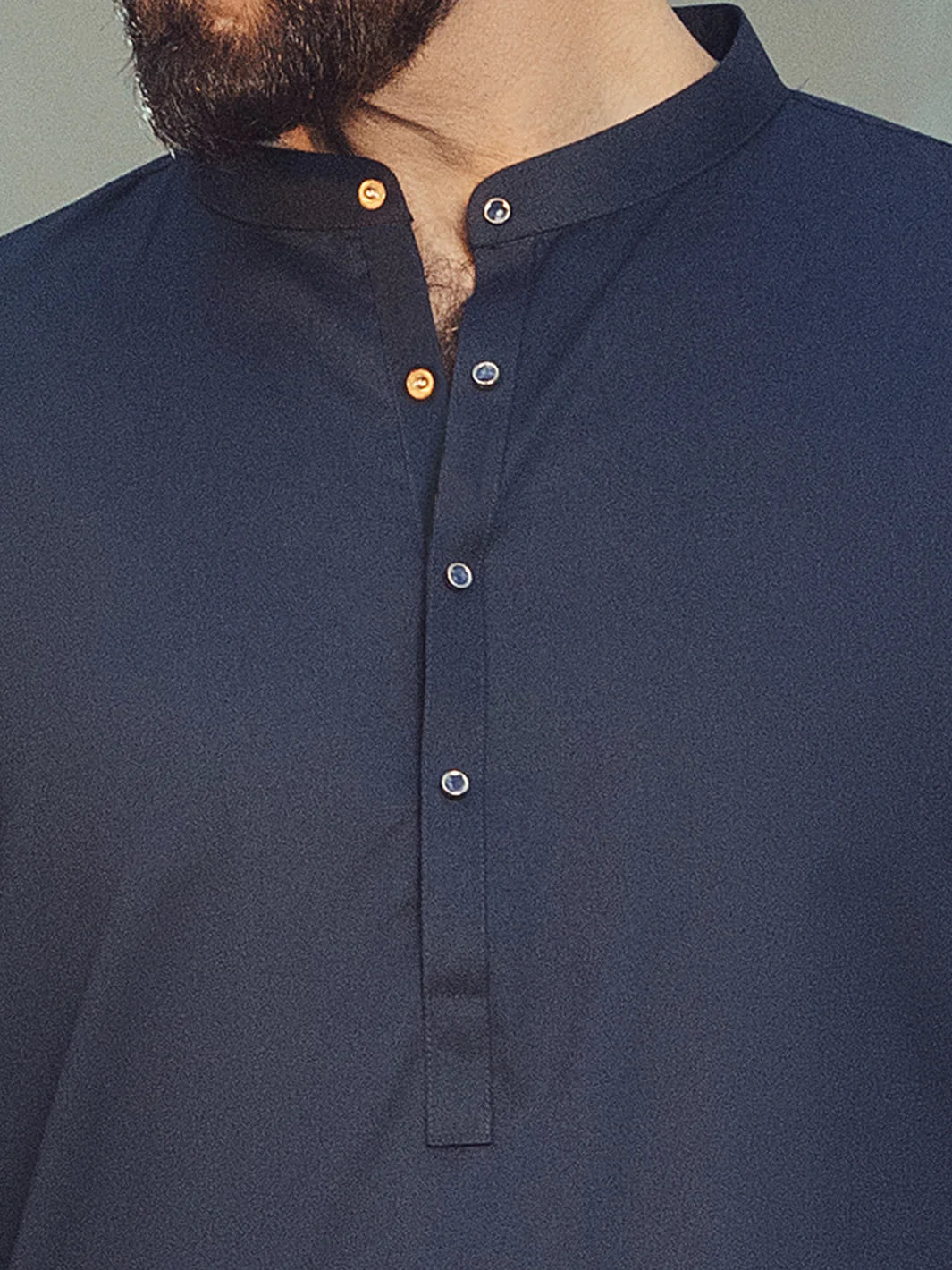 Midnight Blue Plain Kameez Shalwar