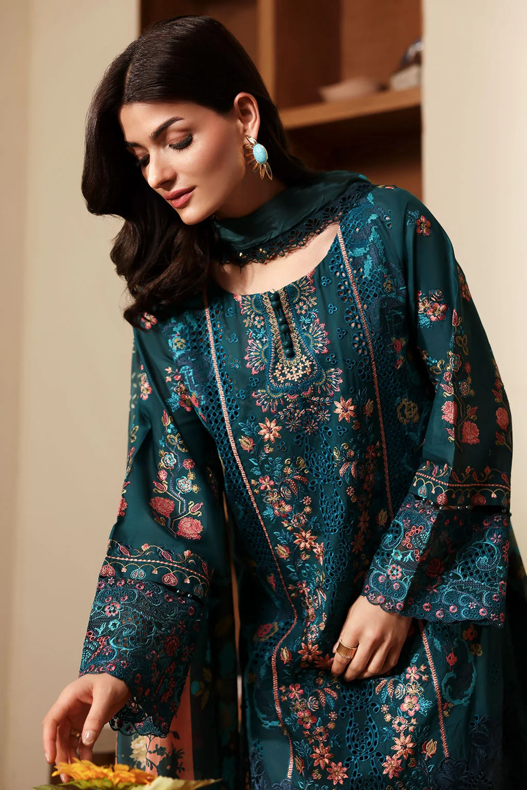 Mishi- Embroidered Lawn Suit -3PC