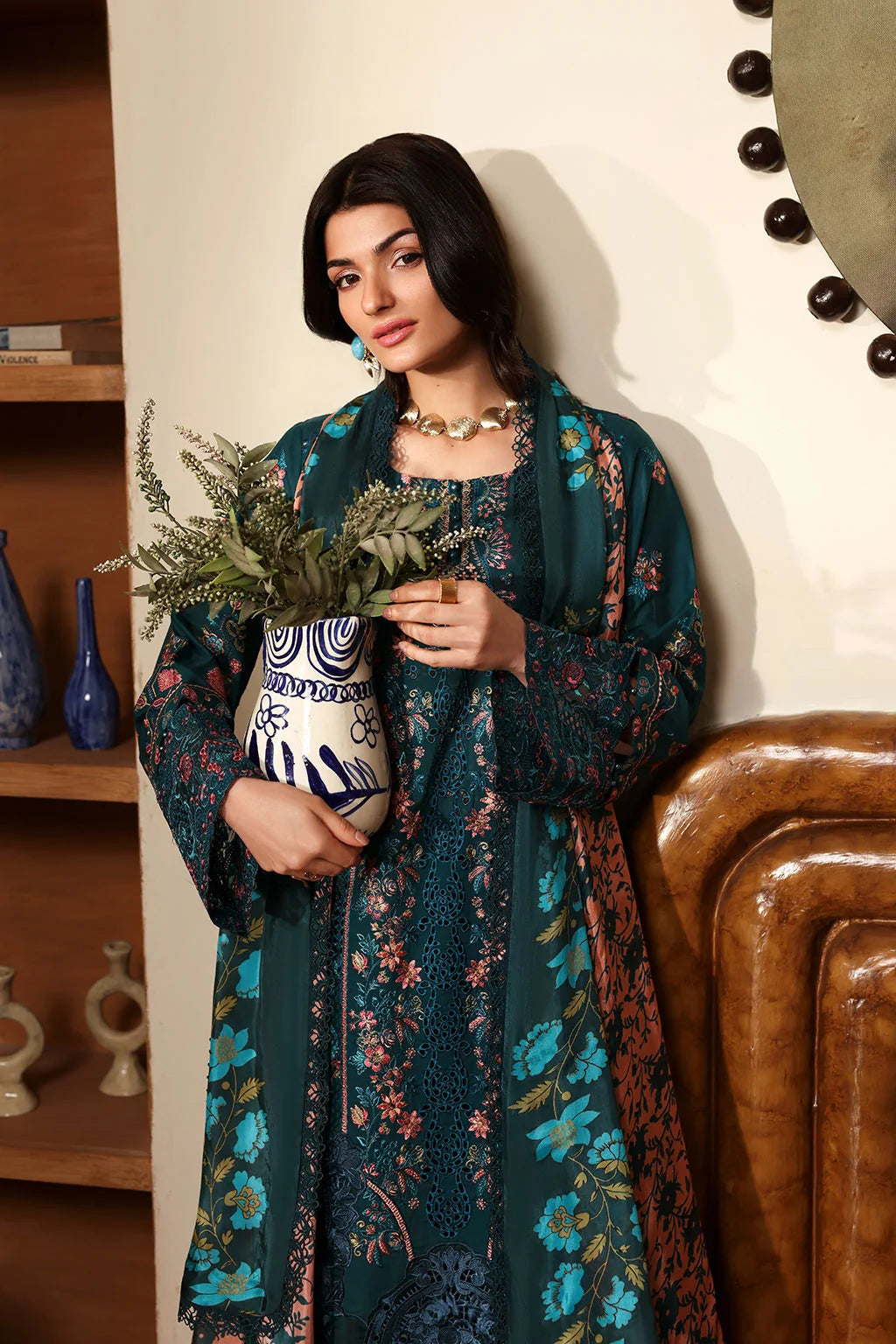 Mishi- Embroidered Lawn Suit -3PC