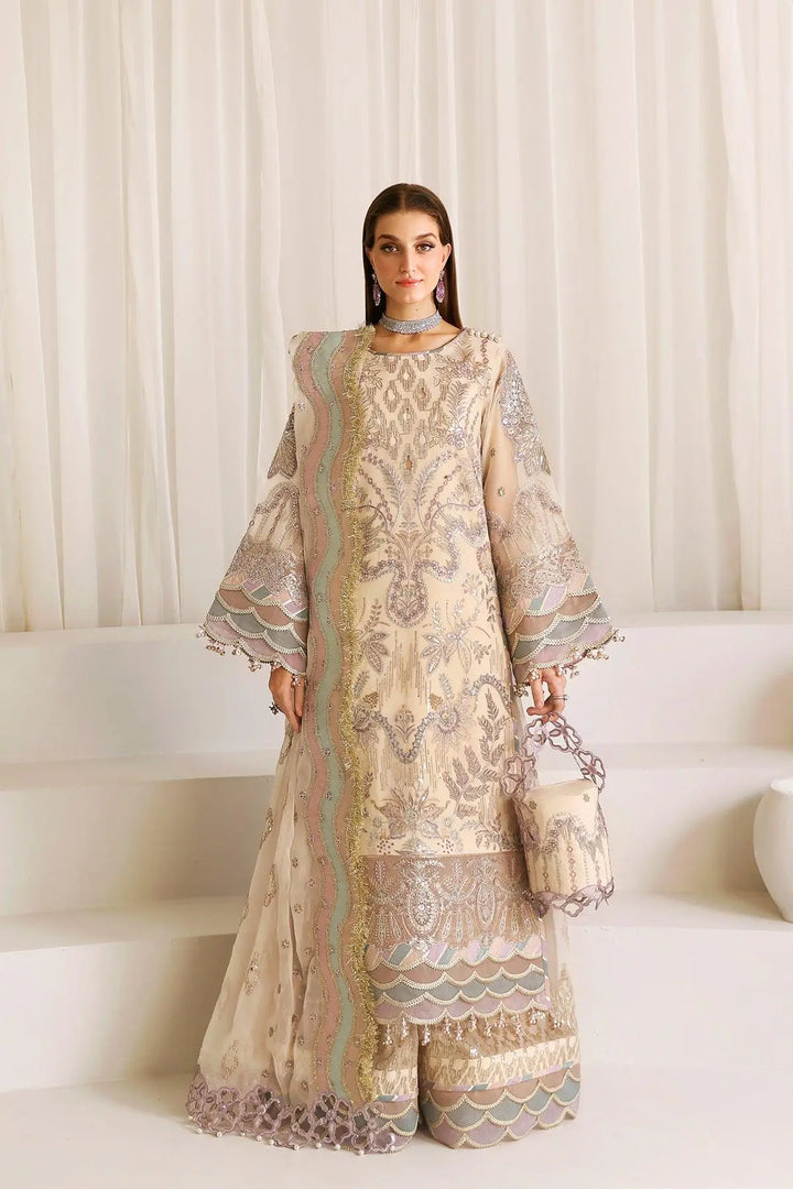Mysa - Embroidered Chiffon Suit - 3 PC