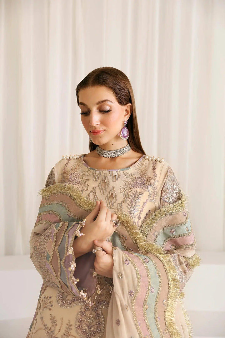 Mysa - Embroidered Chiffon Suit - 3 PC