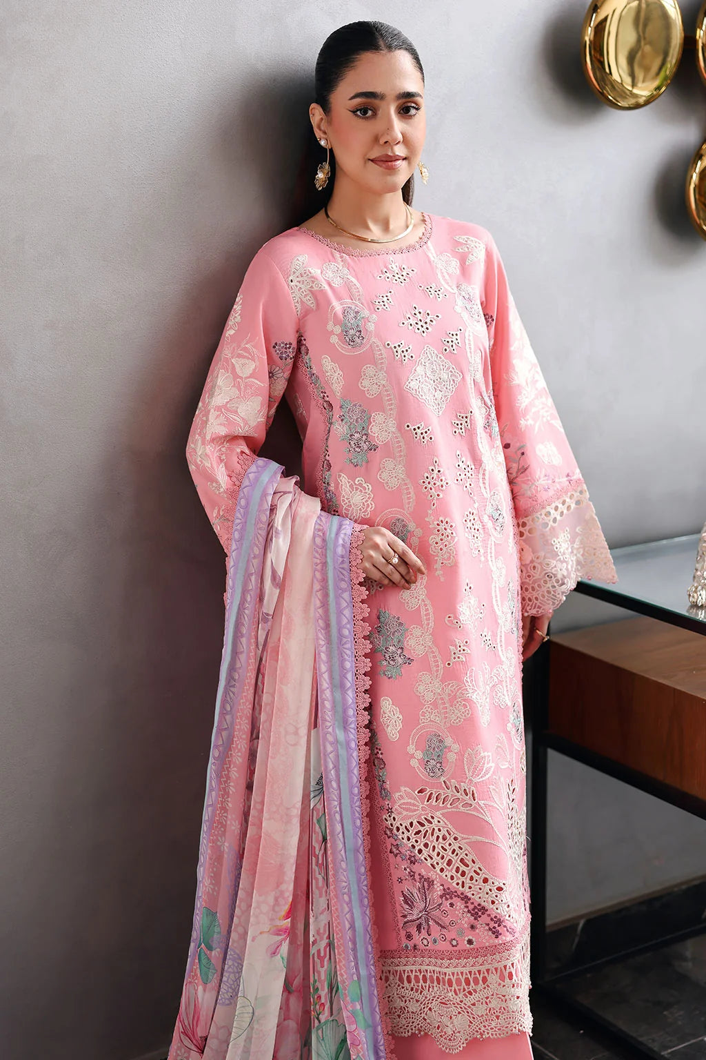 Ruby- Lawn Embroidered Suit -3PC