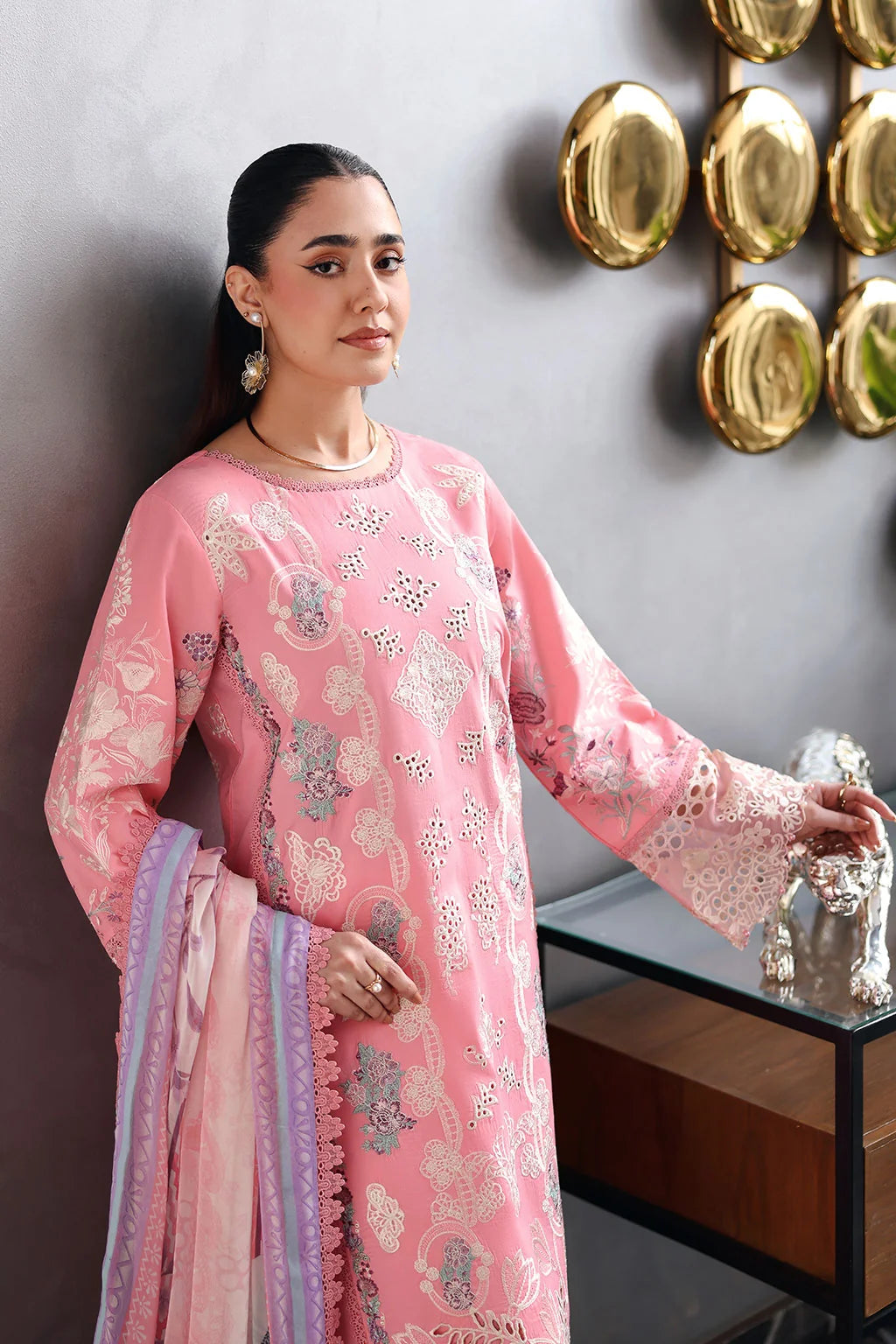 Ruby- Lawn Embroidered Suit -3PC