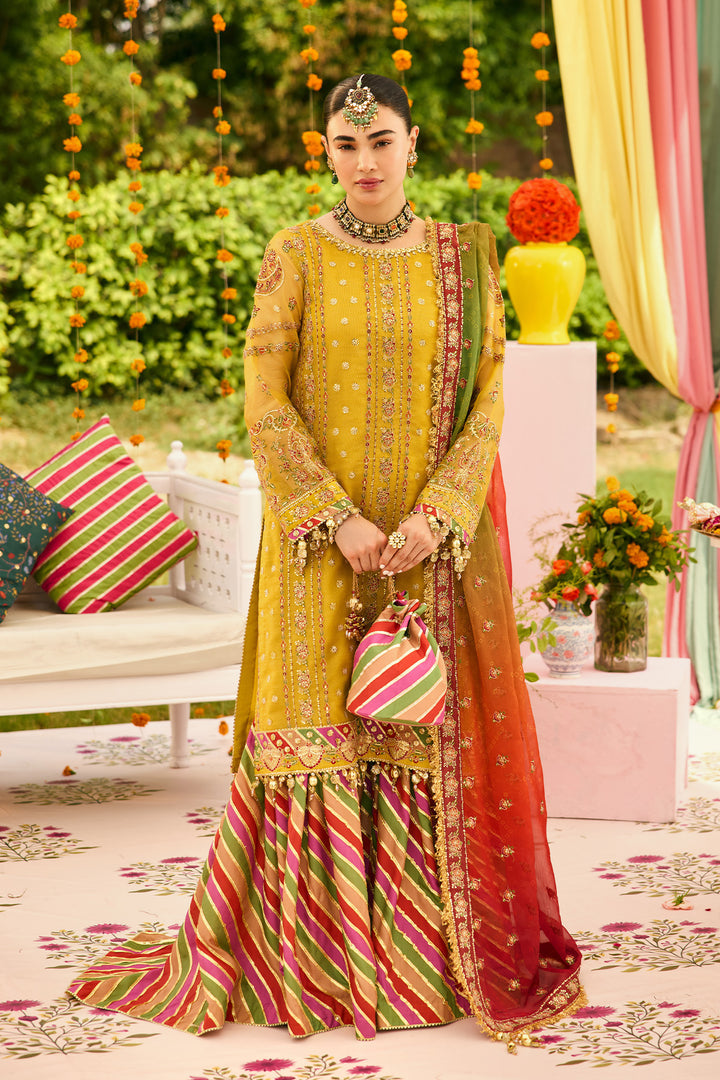 Zarposh- Embroidered Zari Net Suit- 3PC