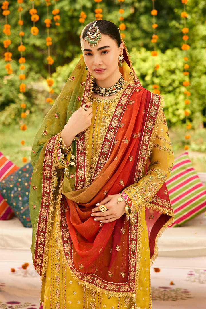 Zarposh- Embroidered Zari Net Suit- 3PC