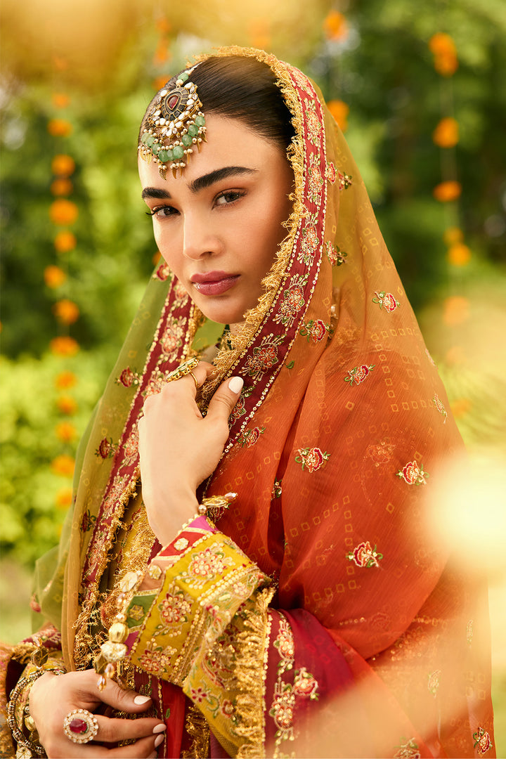 Zarposh- Embroidered Zari Net Suit- 3PC