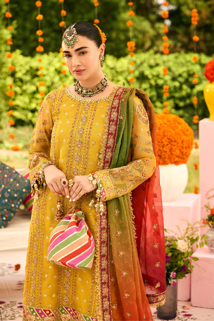 Zarposh- Embroidered Zari Net Suit- 3PC
