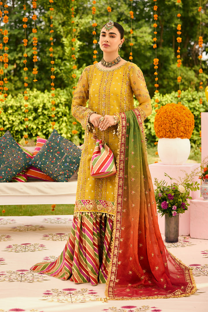 Zarposh- Embroidered Zari Net Suit- 3PC