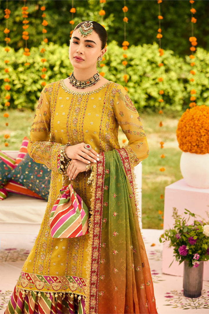 Zarposh- Embroidered Zari Net Suit- 3PC