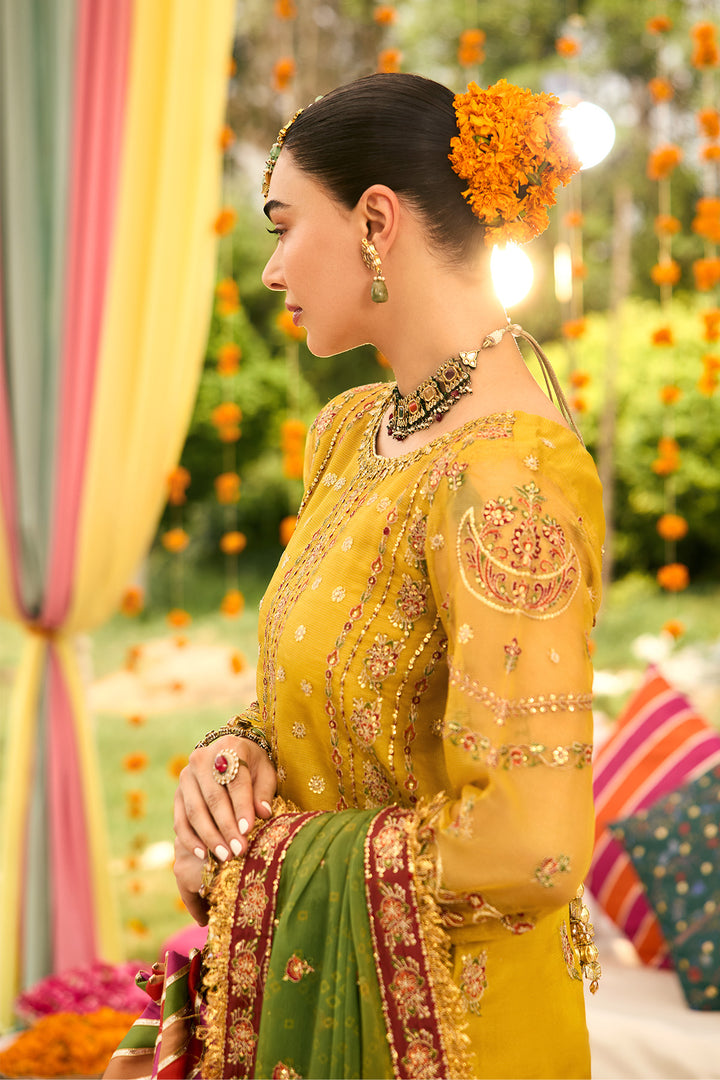 Zarposh- Embroidered Zari Net Suit- 3PC
