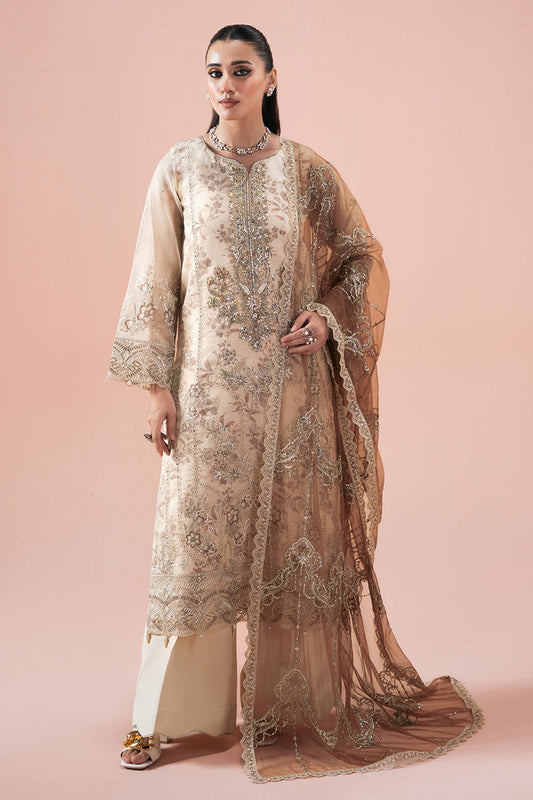 Zuleikha - Organza Embroidered Suit - 3PC