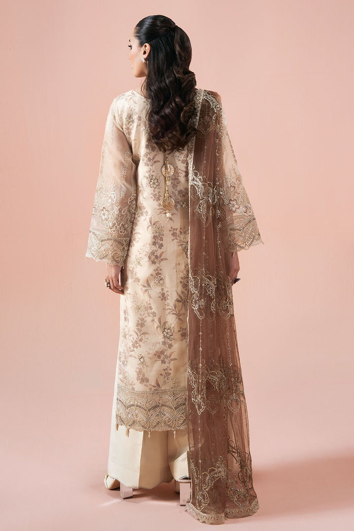 Zuleikha - Organza Embroidered Suit - 3PC
