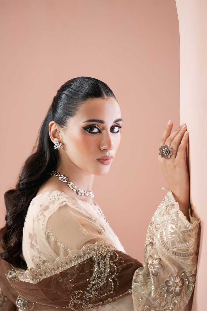 Zuleikha - Organza Embroidered Suit - 3PC