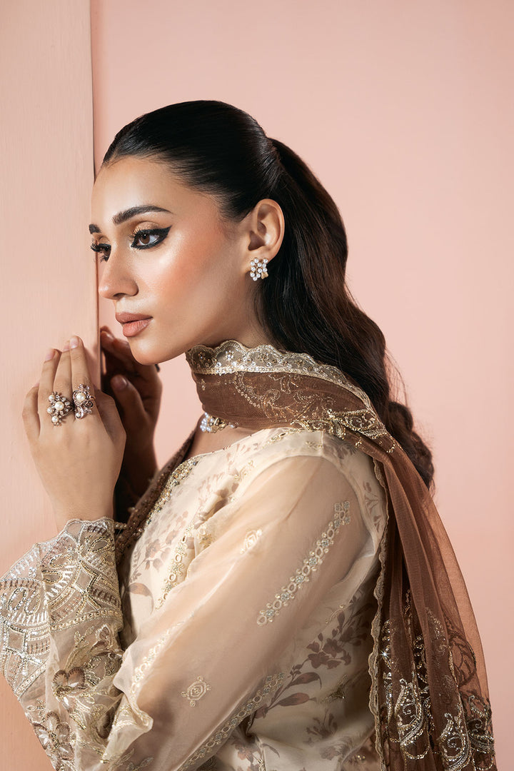 Zuleikha - Organza Embroidered Suit - 3PC