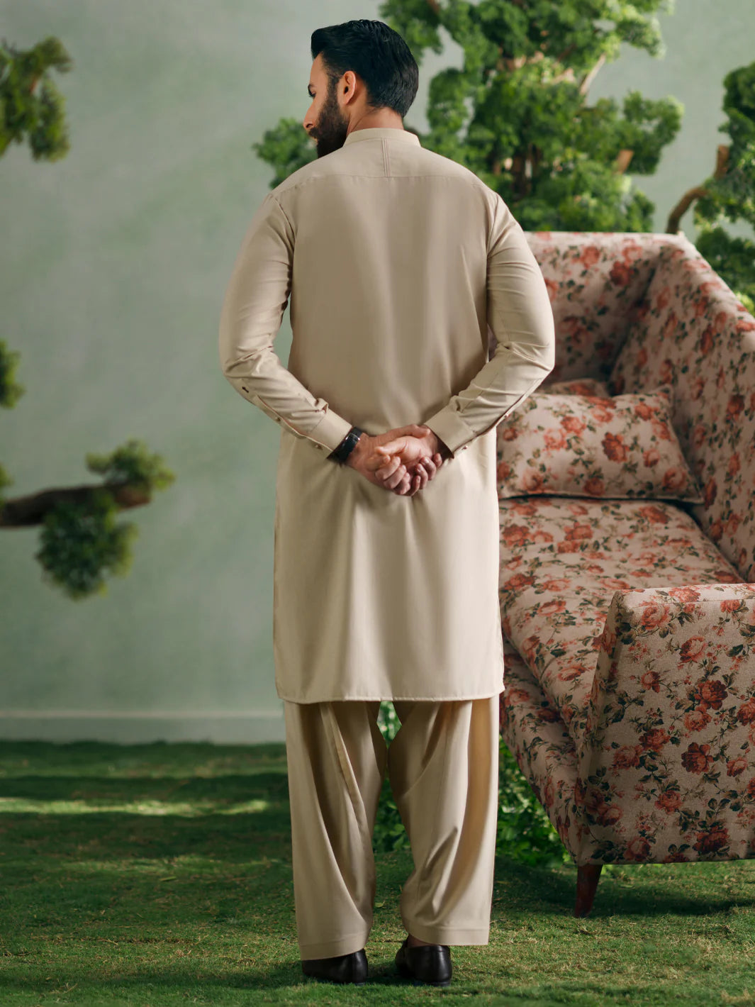 Beige  Kameez Shalwar