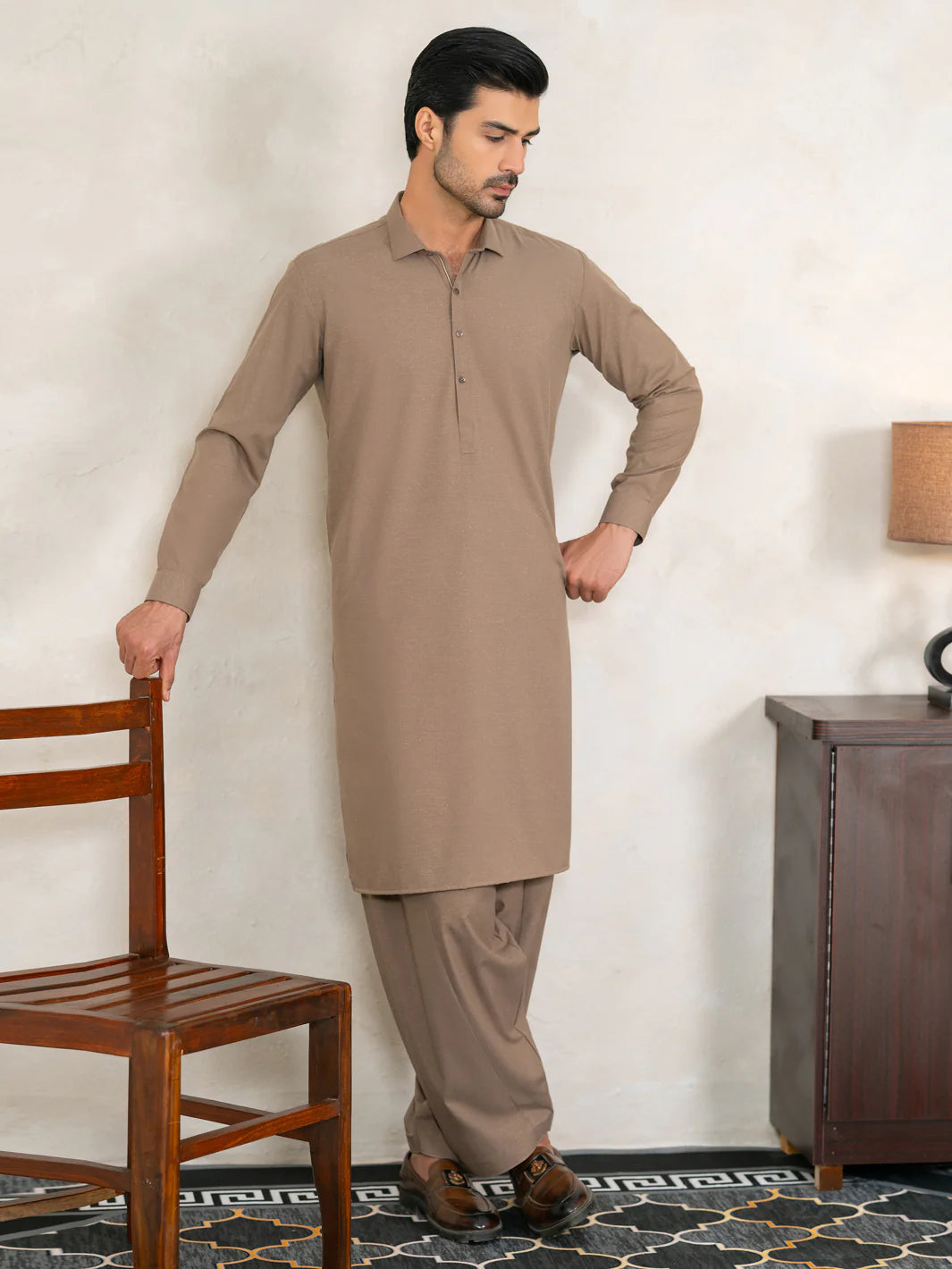 Brown - Kameez Shalwar