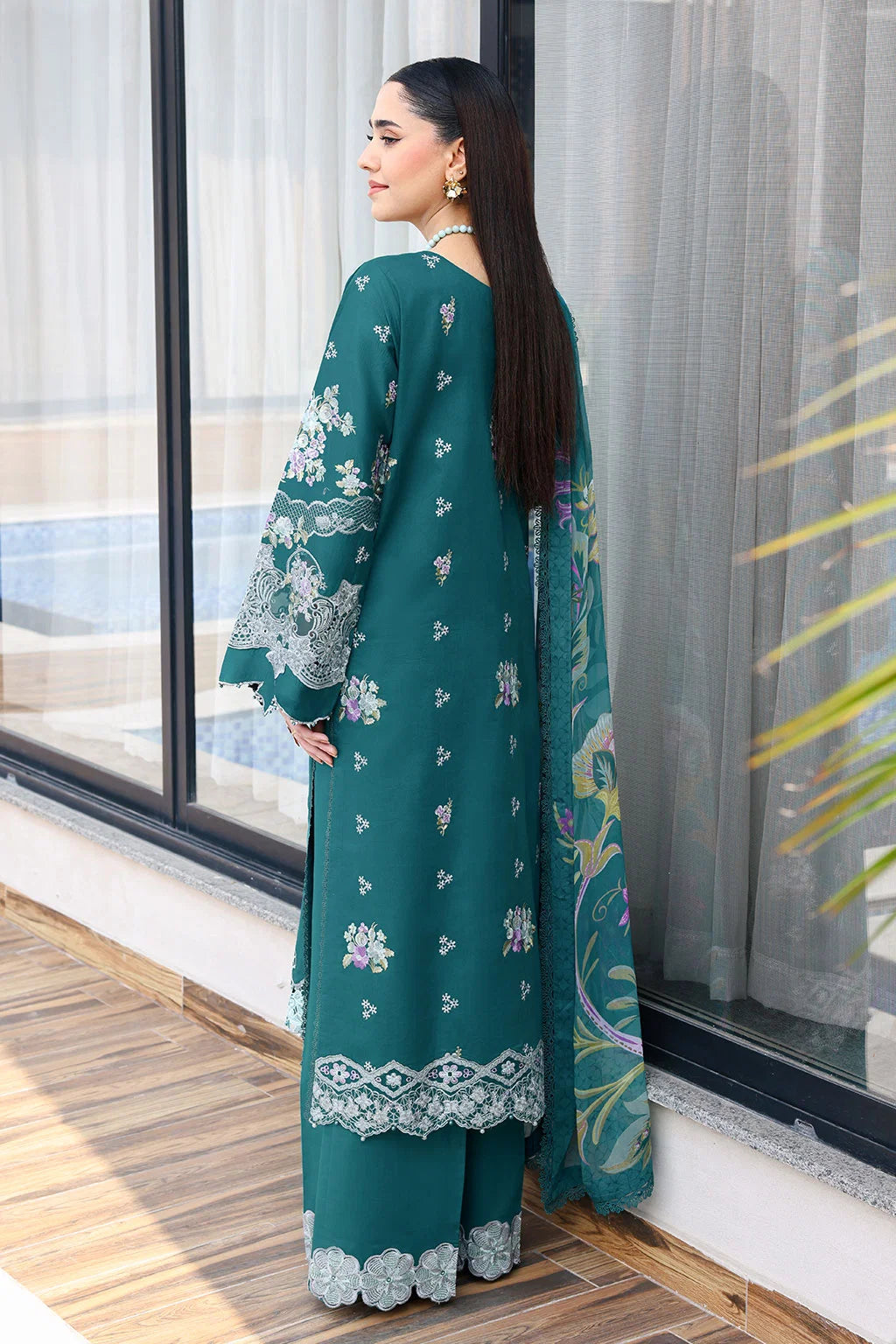 Elsa- Lawn Embroidered Suit -3PC