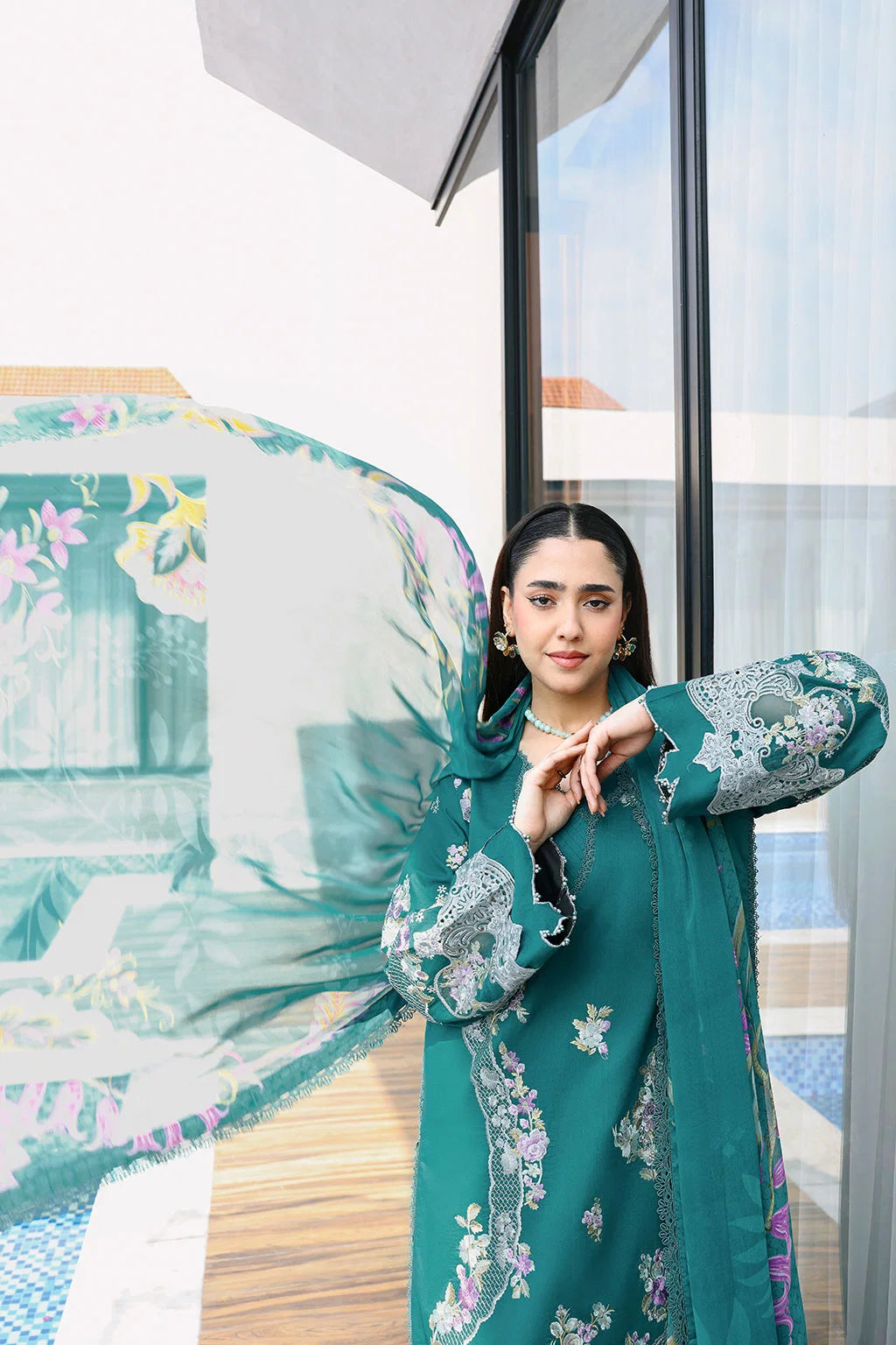 Elsa- Lawn Embroidered Suit -3PC