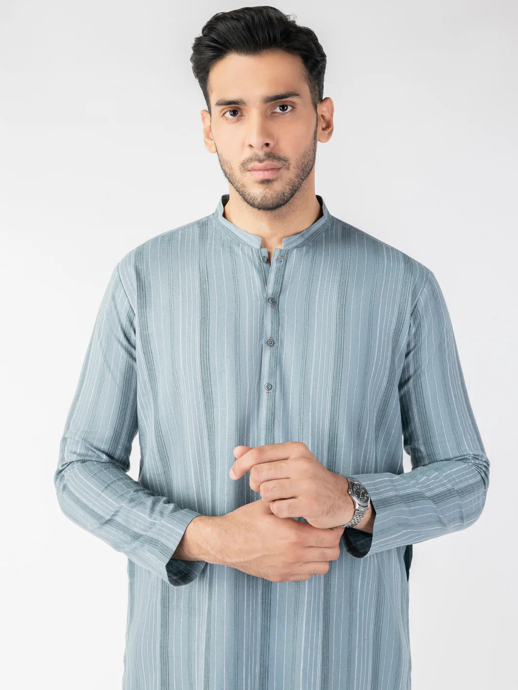 Gray Blended Kurta