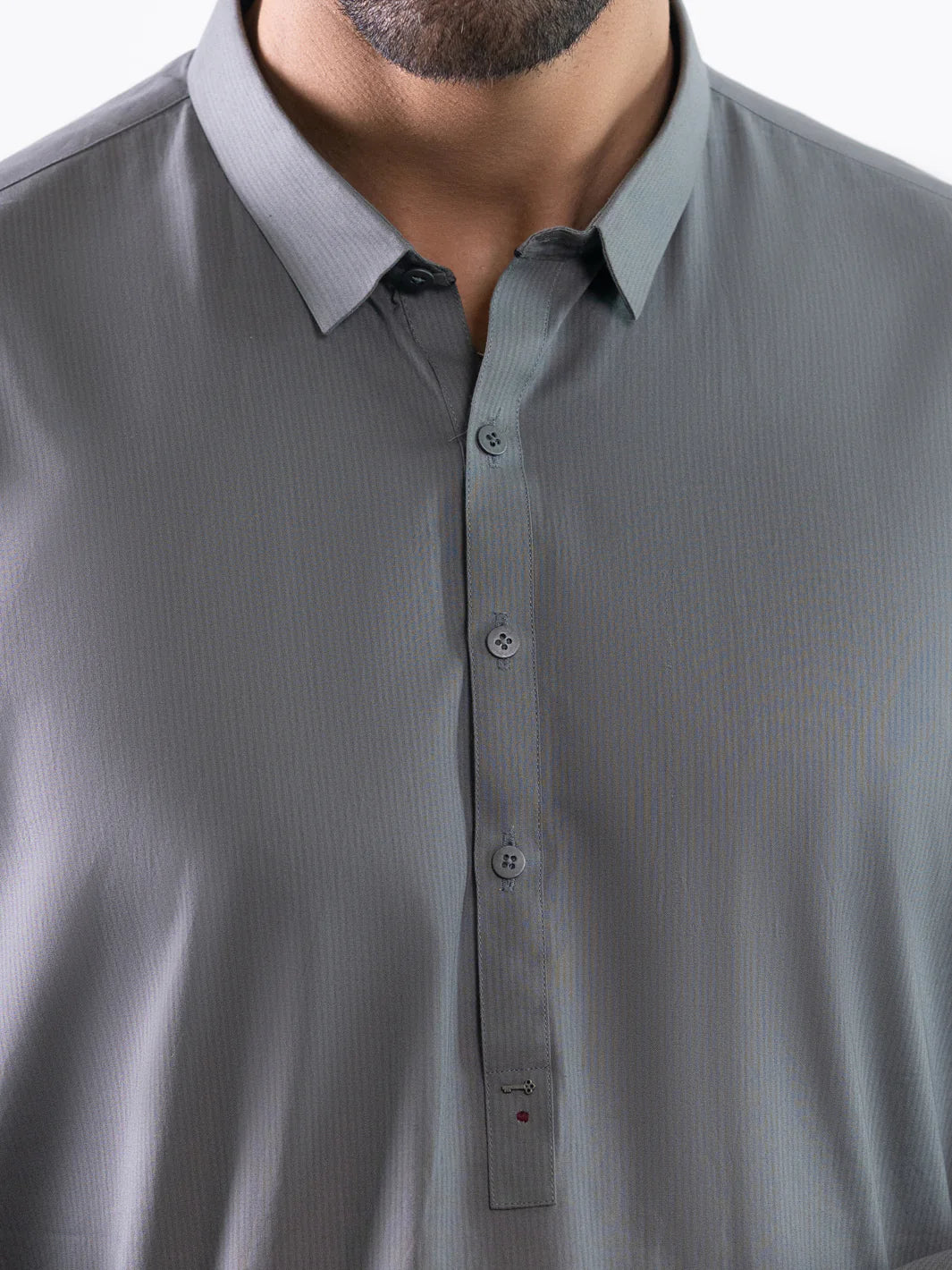 Grey Cotton Kameez Shalwar