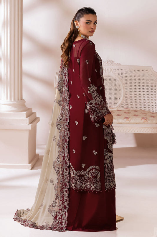 Hoor - Chiffon Embroidered Suit -3PC