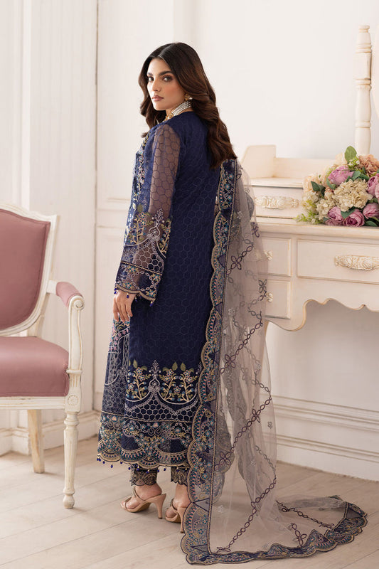 Huda - Embroidered Organza Suit - 3PC