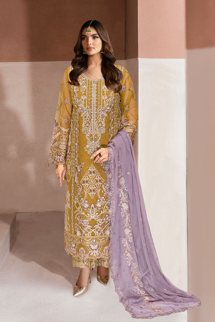 Iman - Organza Embroidered Suit - 3PC
