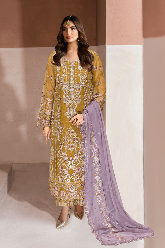 Iman - Organza Embroidered Suit - 3PC