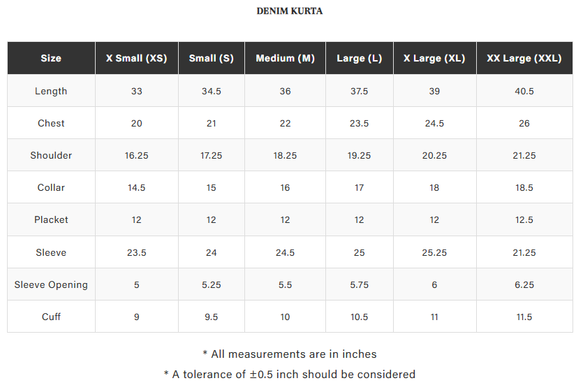 Light Blue Denim Kurta Trousers