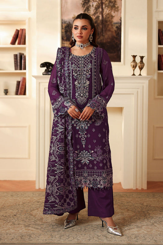 Minhal - Chiffon Embroidered Suit - 3PC