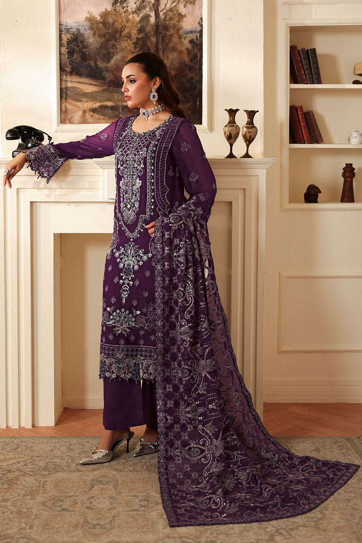 Minhal - Chiffon Embroidered Suit - 3PC