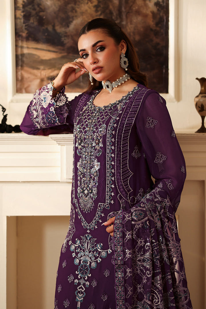 Minhal - Chiffon Embroidered Suit - 3PC