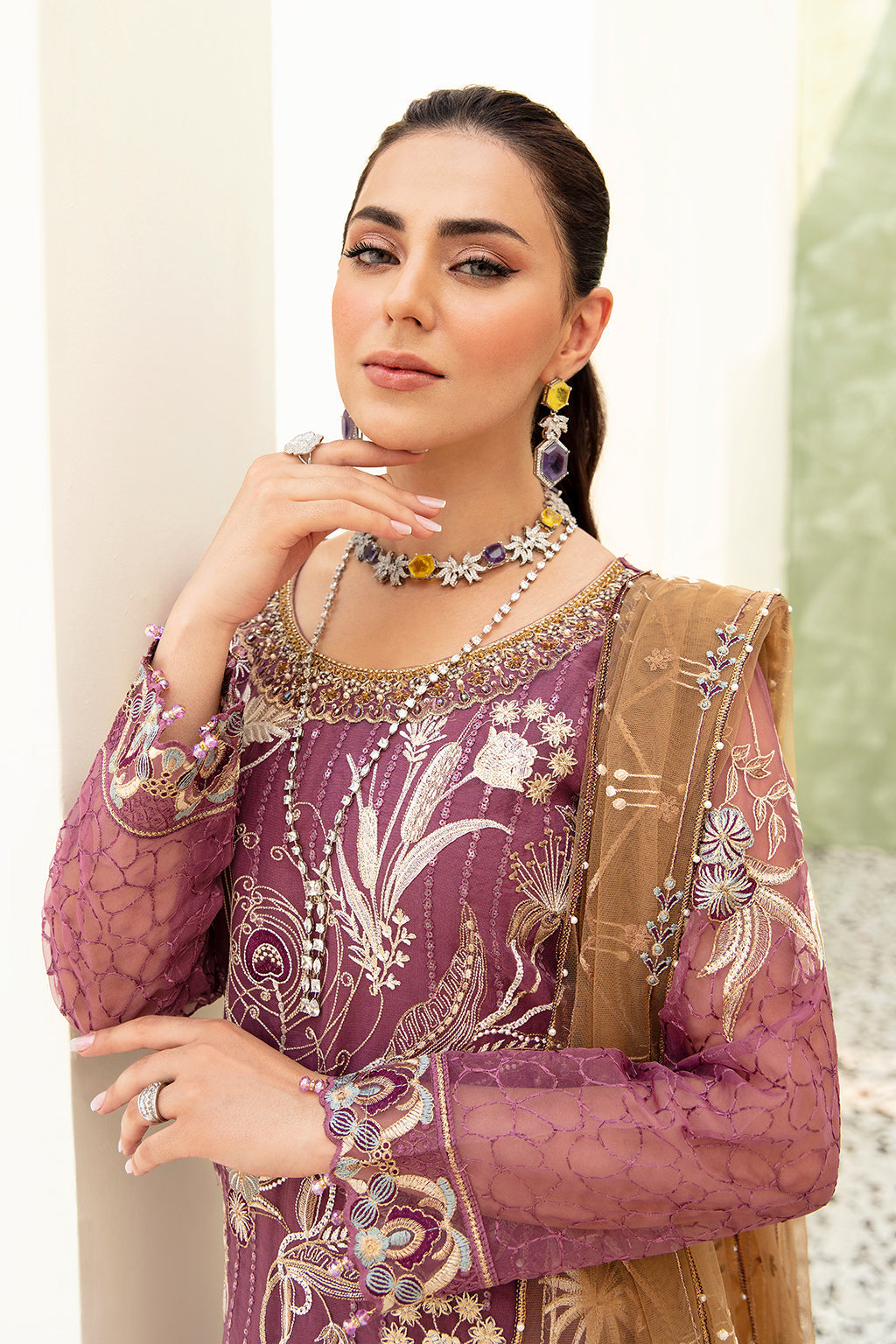 Mirha - Embroidered Organza Suit - 3PC