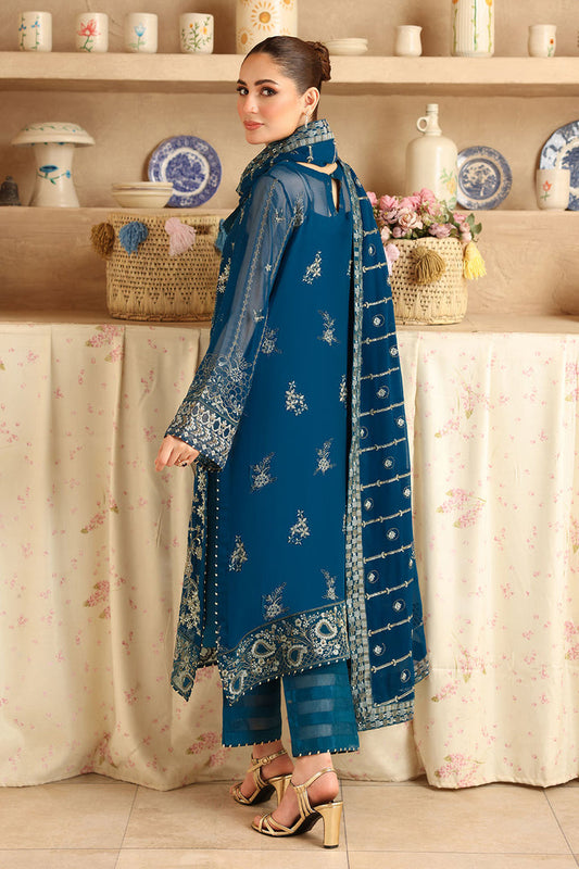 Raha - Chiffon Embroidered Suit -3PC