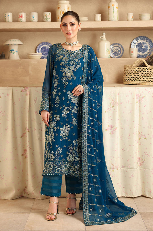 Raha - Chiffon Embroidered Suit -3PC