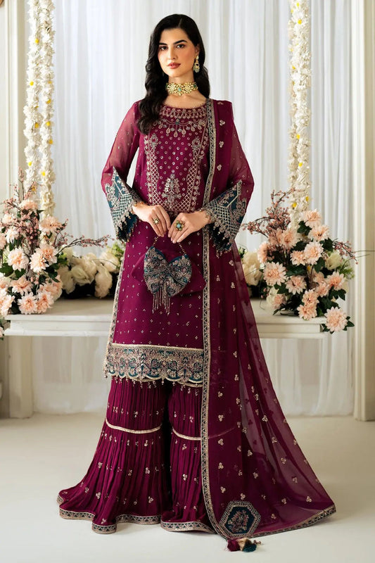 Rosie- Embroidered Chiffon Suit - 3PC