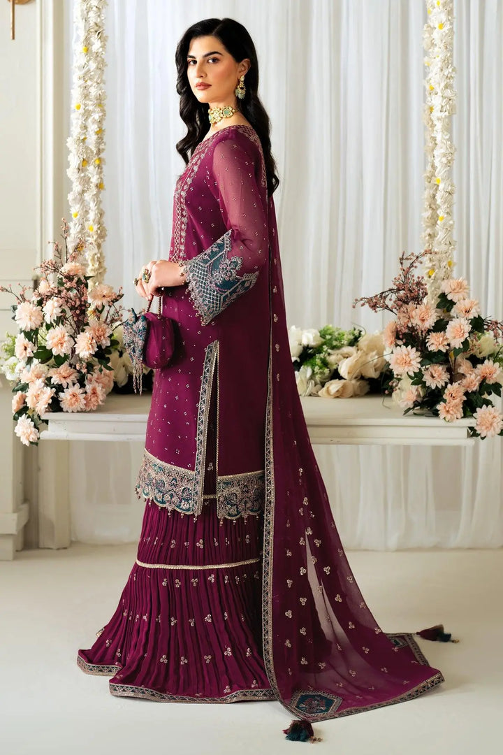 Rosie- Embroidered Chiffon Suit - 3PC