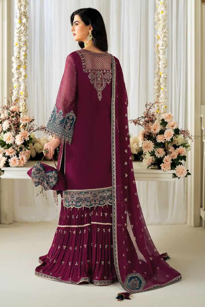 Rosie- Embroidered Chiffon Suit - 3PC