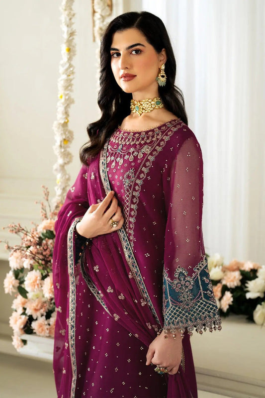 Rosie- Embroidered Chiffon Suit - 3PC