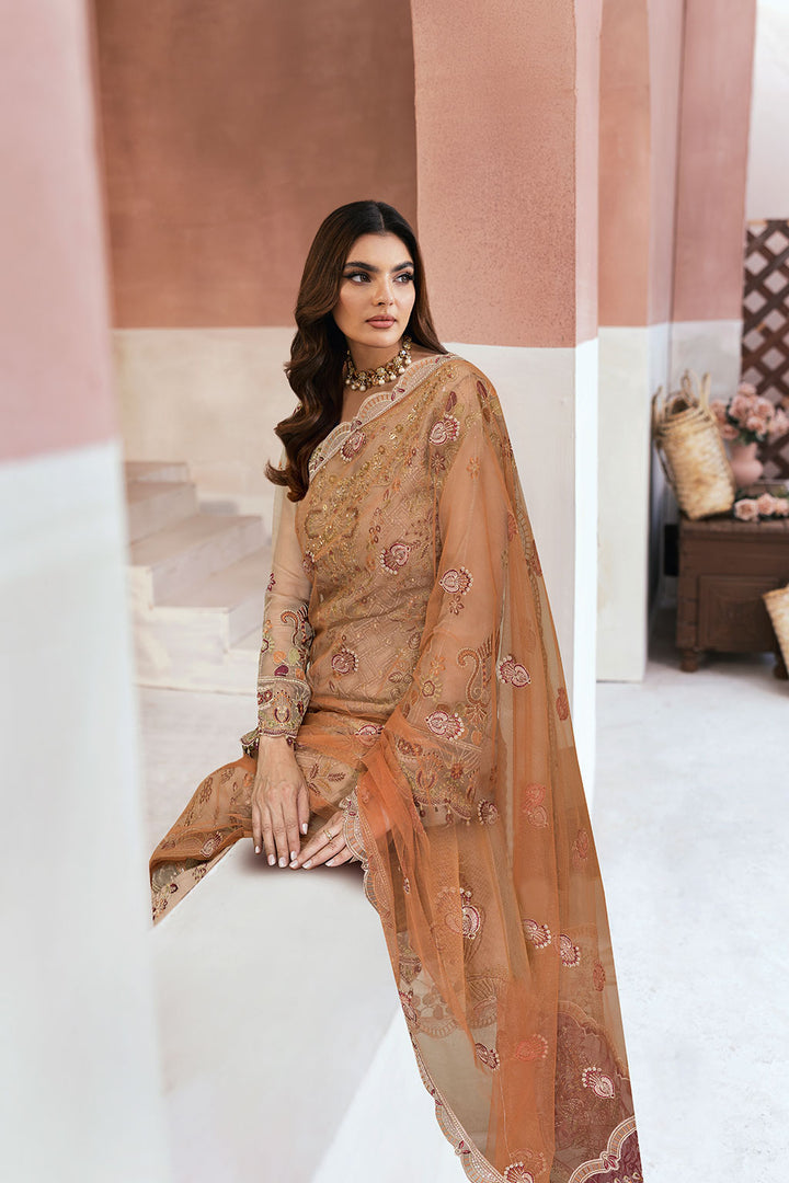 Sahar - Organza Embroidered Suit - 3PC