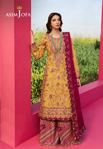 Sama -Embroidered Lawn - 3 Pcs