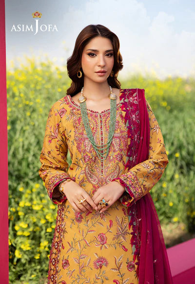 Sama -Embroidered Lawn - 3 Pcs