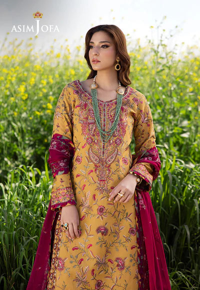 Sama -Embroidered Lawn - 3 Pcs