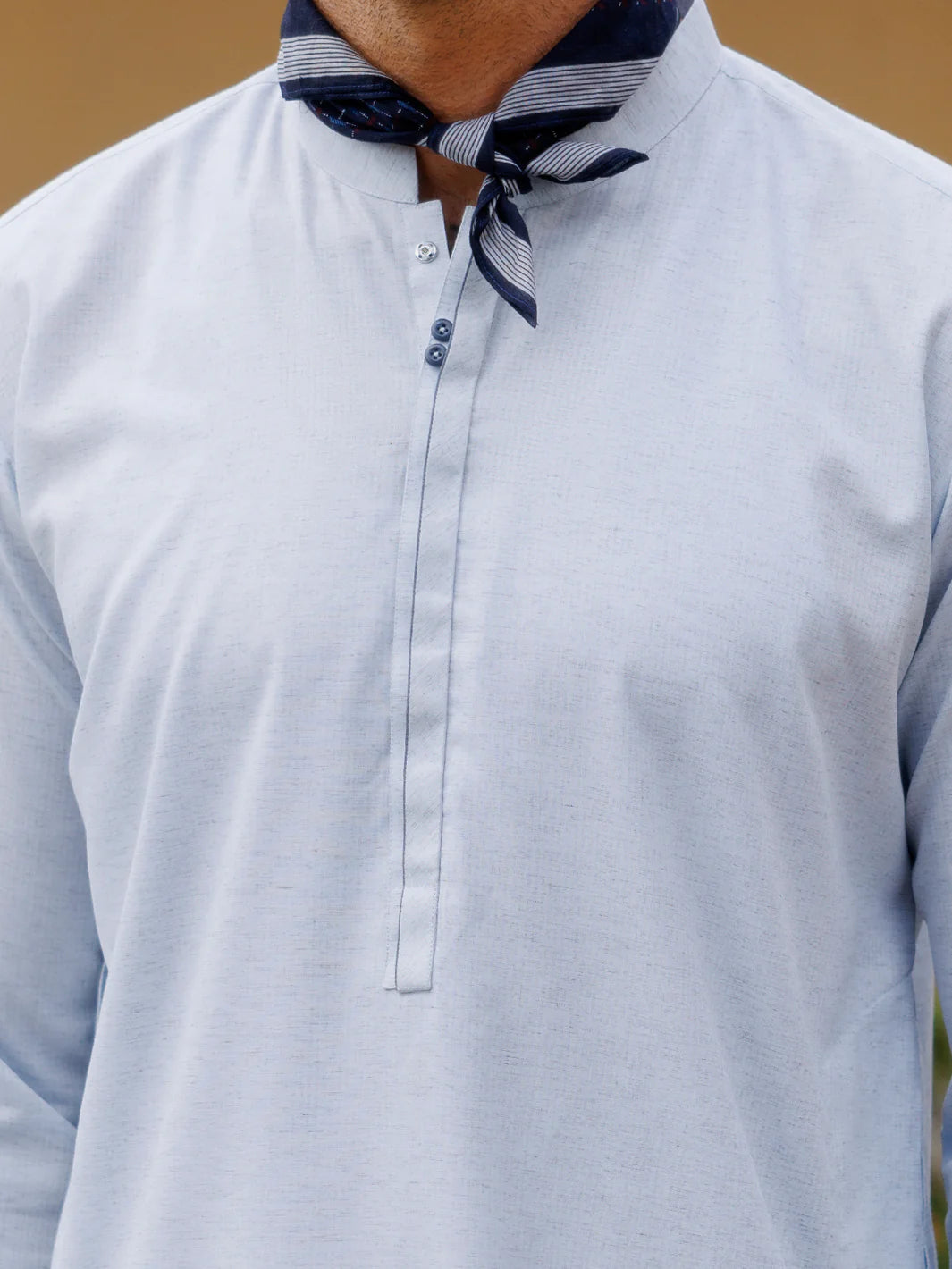 Sky Blue Blended Kurta