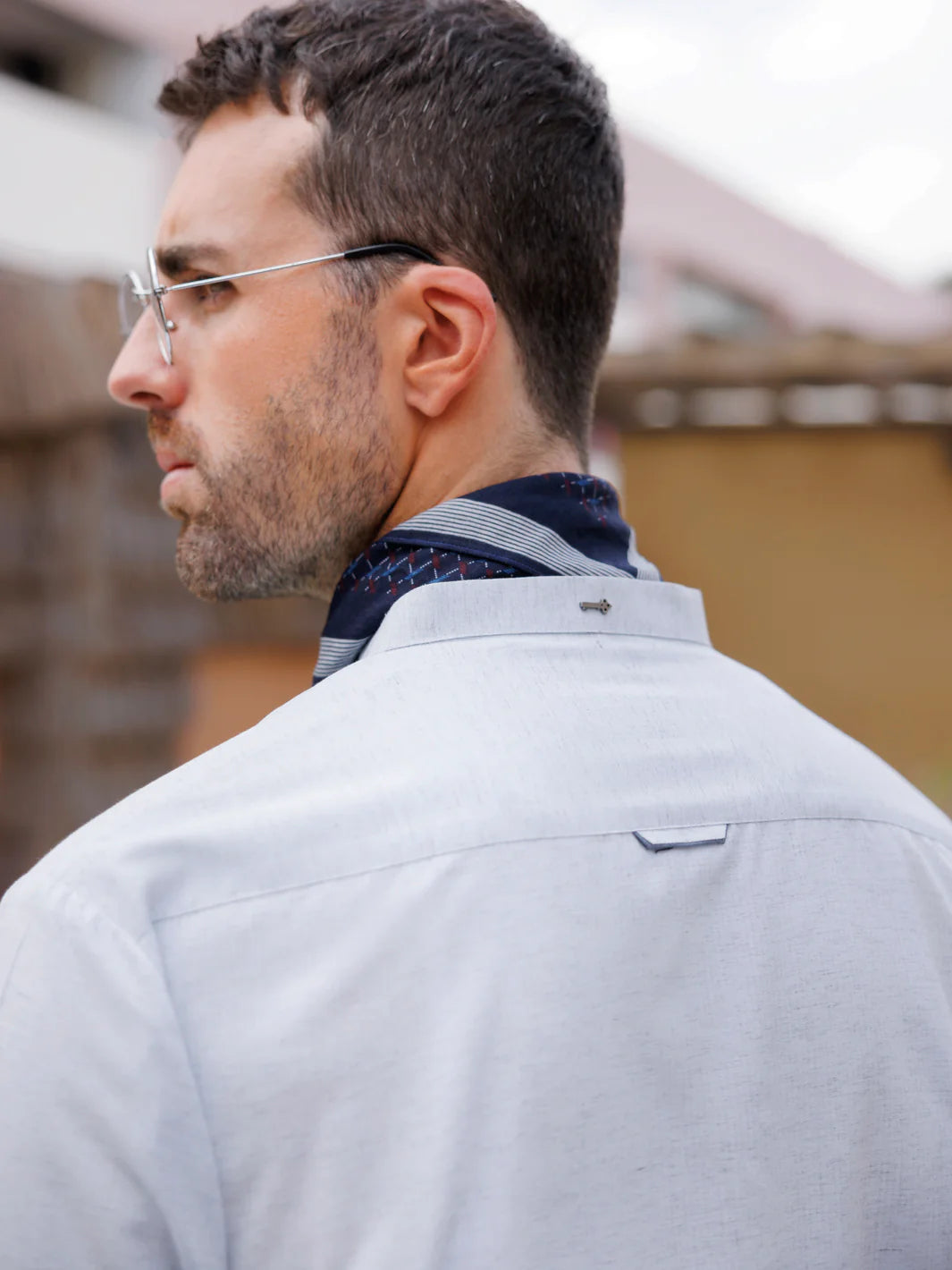 Sky Blue Blended Kurta