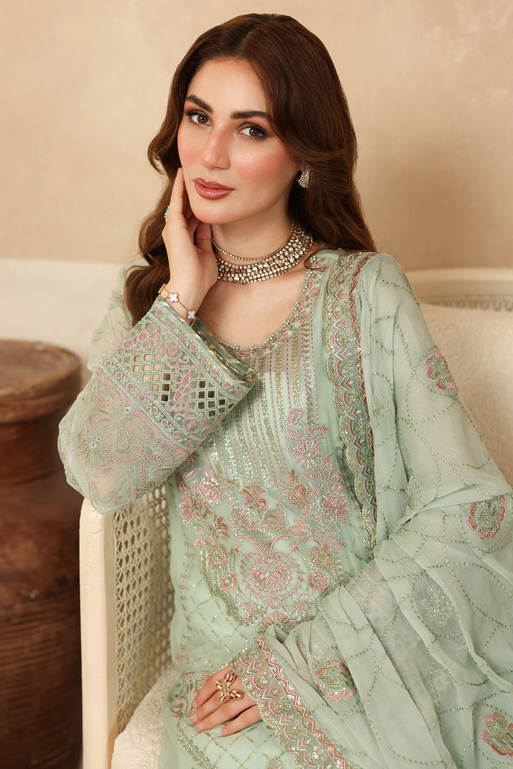 Sonehri - Chiffon Embroidered Suit - 3PC