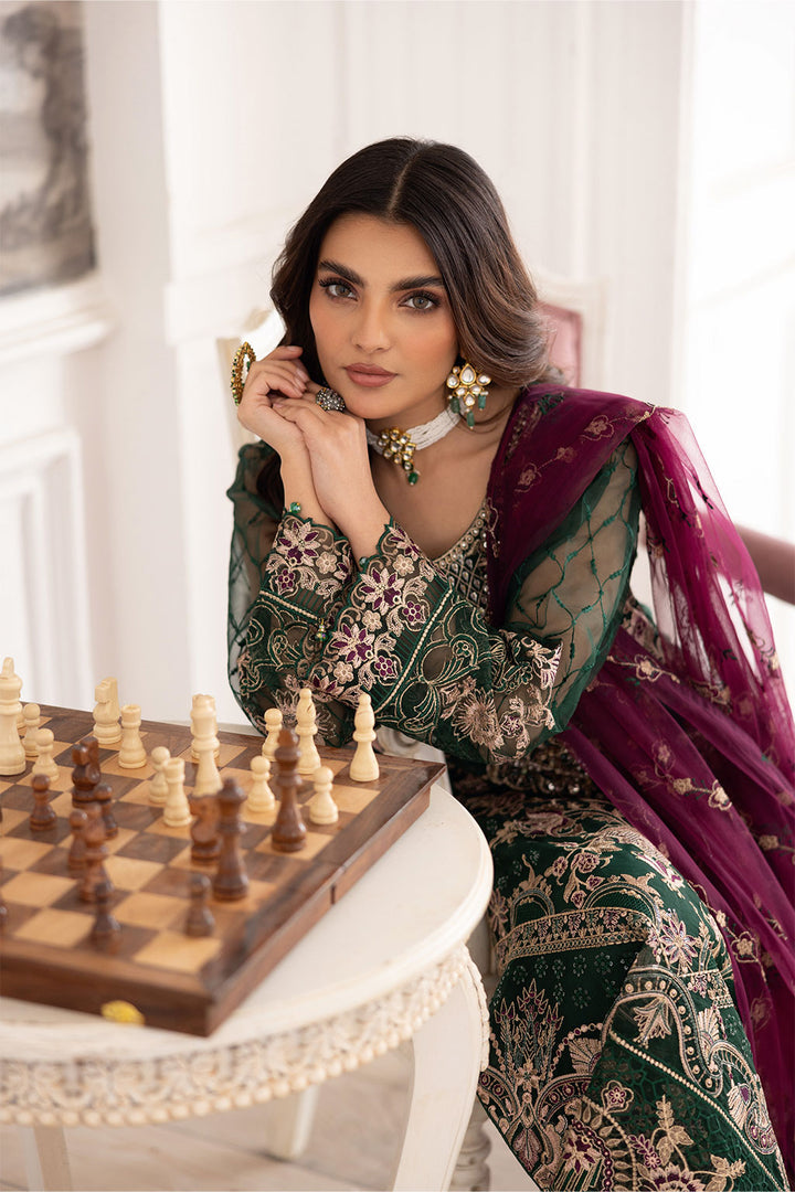 Urwa - Embroidered Organza Suit - 3PC