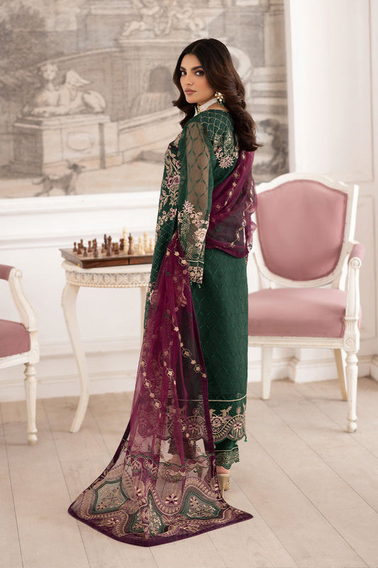 Urwa - Embroidered Organza Suit - 3PC